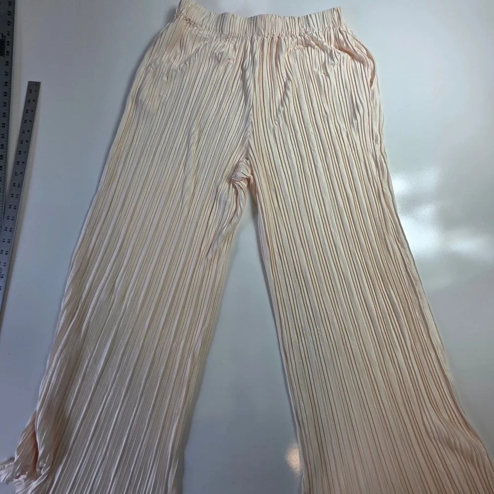 Commense Womens XL Oversized Leisure Pleat Pockets Wide Leg High Waisted Pants - Picture 6 of 12